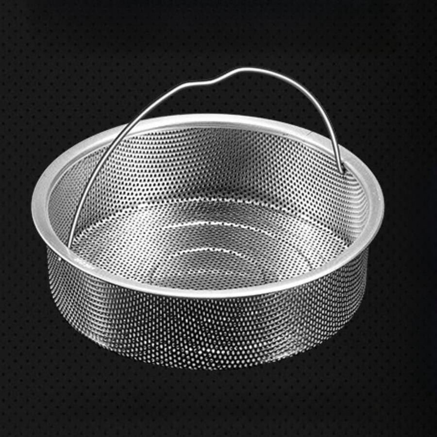 Stoommand Rijstkoker Keuken Vergiet Gezond Koken Inklapbare Handgrepen 20 cm Doorsnede Zilver