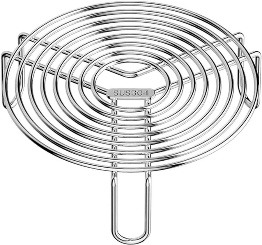 Stoommand Roestvrij Staal Eierstoomrek Kookmand Gezond Koken Past Op Panmaten 22 cm Diameter Zilverkleurig