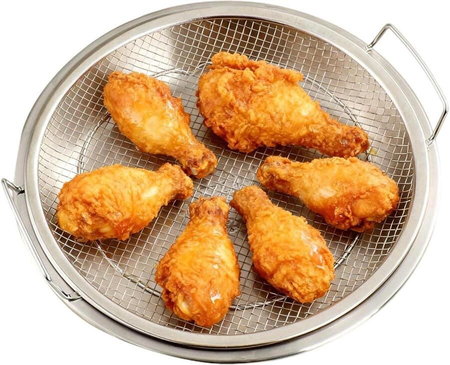 Stoommand Roestvrij Staal Keukenmand Stomer Gezond Koken Vaatwasserbestendig 20-26 cm Zilverkleurig