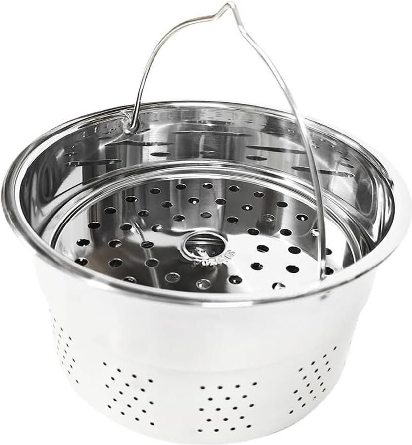 Stoommand Roestvrij Staal Stoominzet Accessoire Gezond Koken Speciaal Ontworpen 17x17x10 cm Zilverkleurig