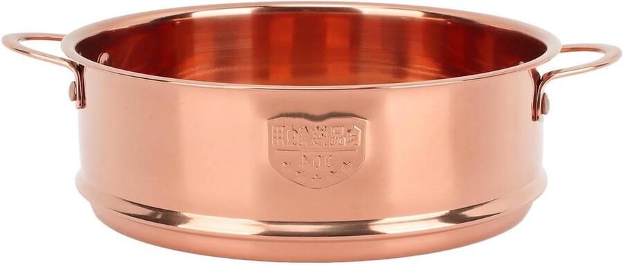 Stoommand Roestvrij Staal Stoominzet Kookrek Gezond Koken Afvoer Net Dubbele Oor 19.3x6.5cm Rosé Goud