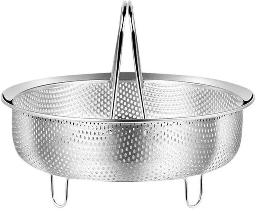 Stoommand Roestvrijstaal Keuken Inzetstuk Gezond Koken Vaatwasmachinebestendig 18 cm Diameter Zilver
