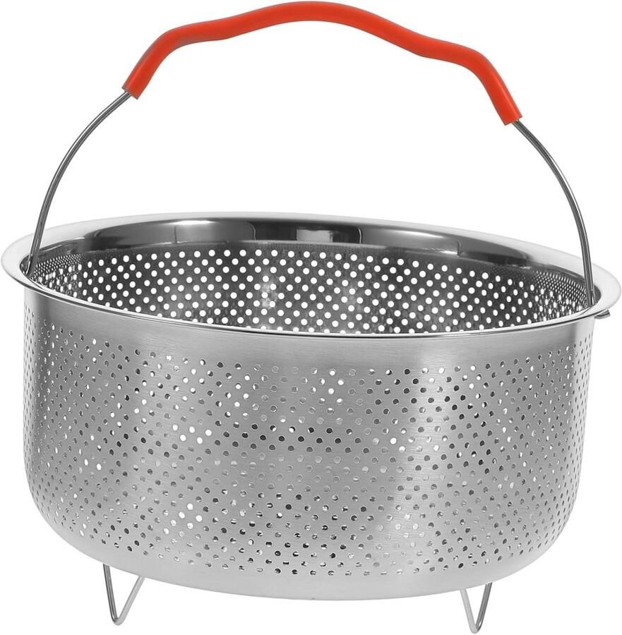 Stoommand Roestvrijstaal Stoomrek Keuken Gezond Koken Met Handvat 22 cm Diameter Zilver