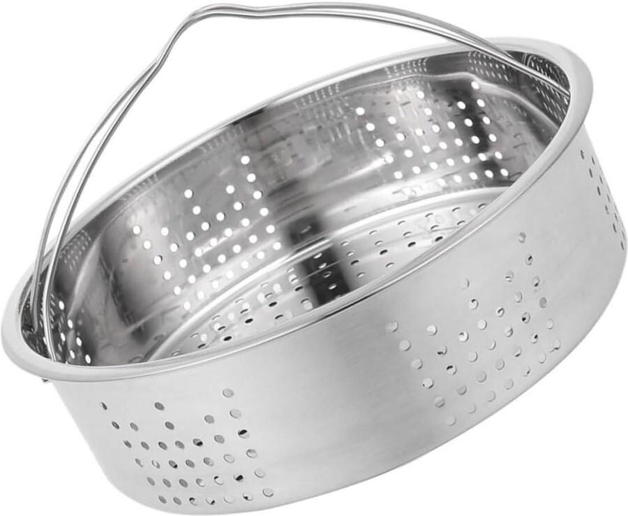 Stoommand Roestvrijstaal Stoomrek Voedsel Gezond Koken Gelijkmatige Gatenverdeling 20x20x5.5cm Zilver