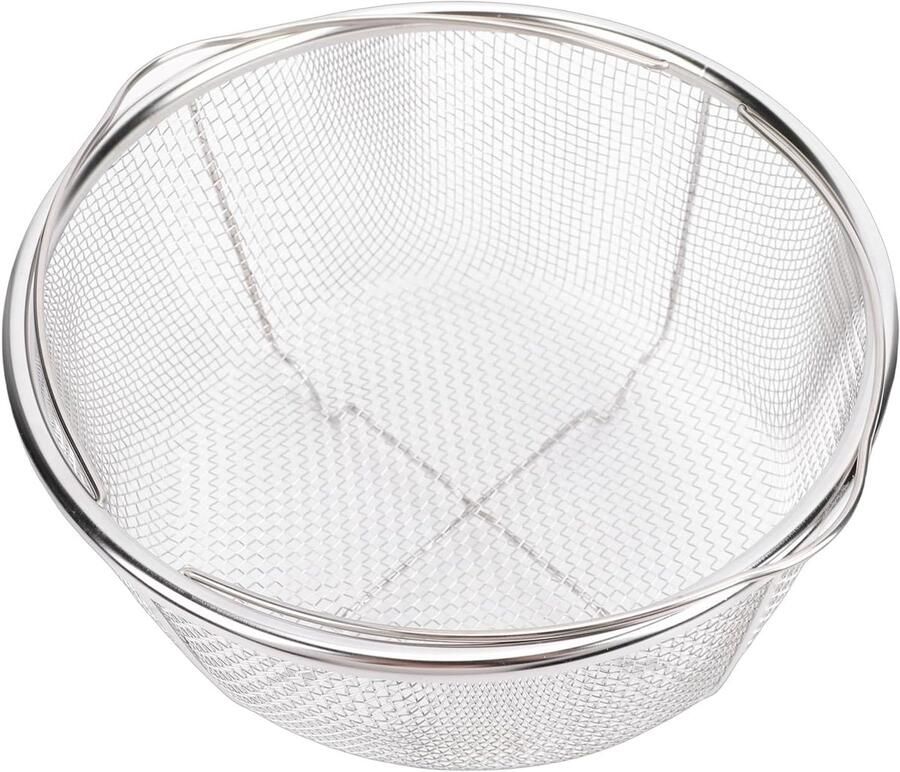 Stoommand Roestvrijstaal Zeef Snelkookpan Gezond Koken Fijn Gaas Filter 20cm Diameter Zilverkleurig
