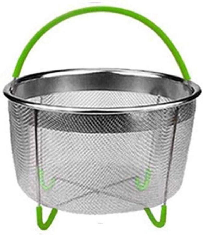 Stoommand RVS Groente Stomer Gezond Koken Met Siliconen Handvat 6 Quarts Groen