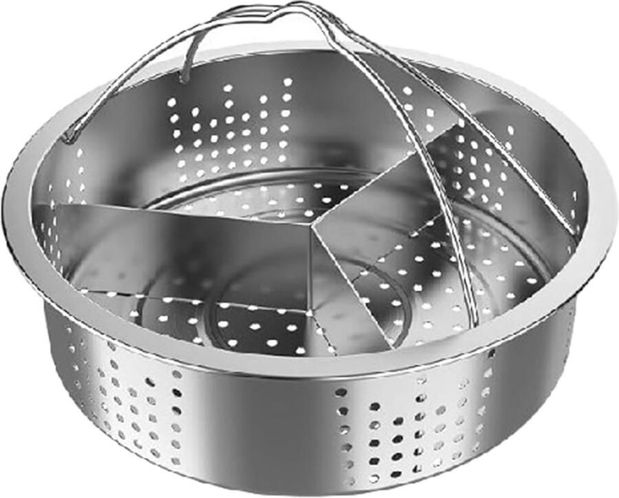 Stoommand RVS Keuken Accessoire Gezond Koken Separator Ontwerp 21 cm Diameter Zilver