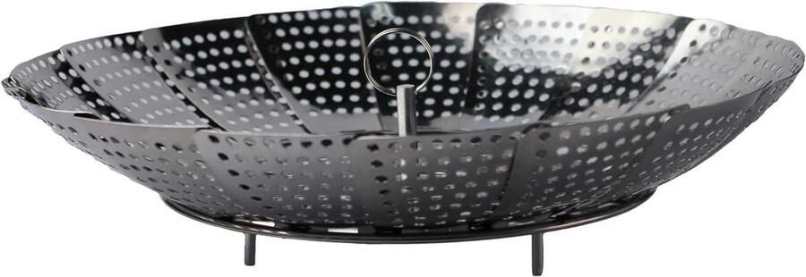 Stoommand RVS Kookgerei mand Gezond Koken Opvouwbaar Ontwerp Ø25 cm Zilver