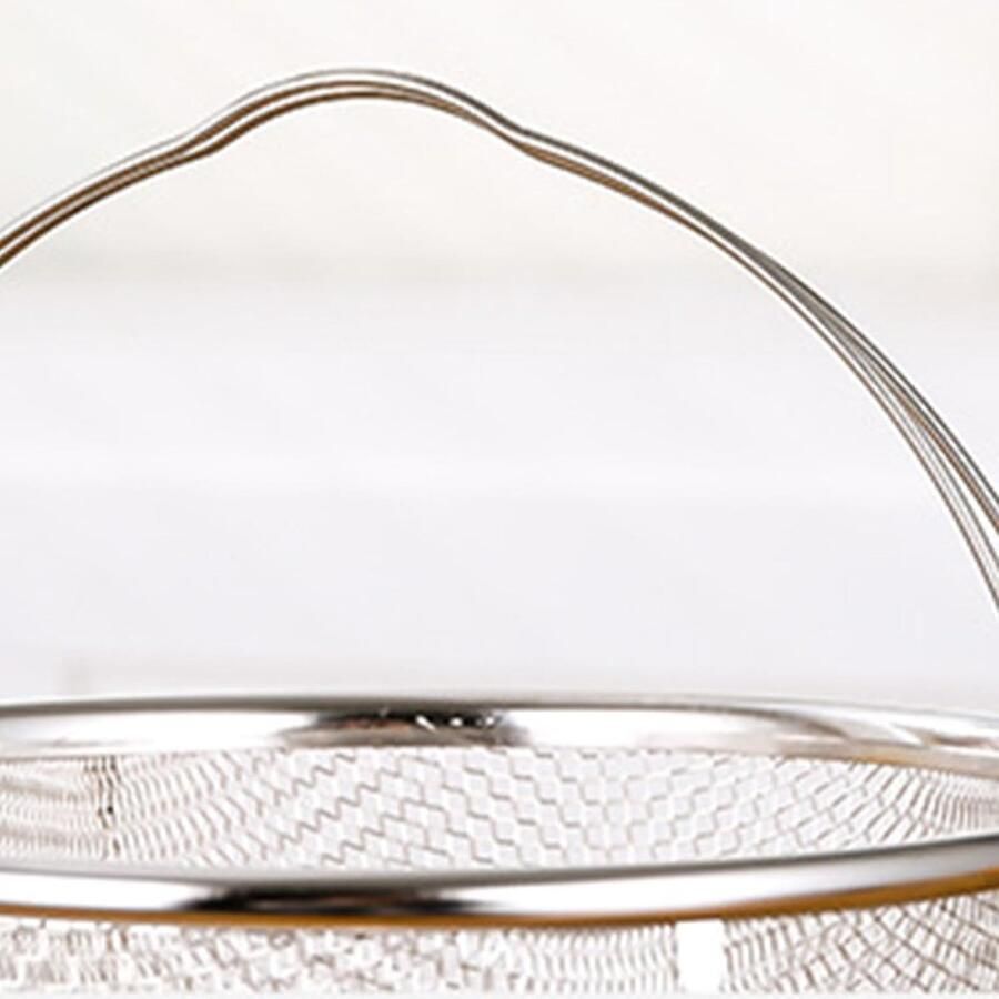 Stoommand RVS Kookmand Gezond Koken Comfortabele Handgrepen 20CM Zilverkleurig