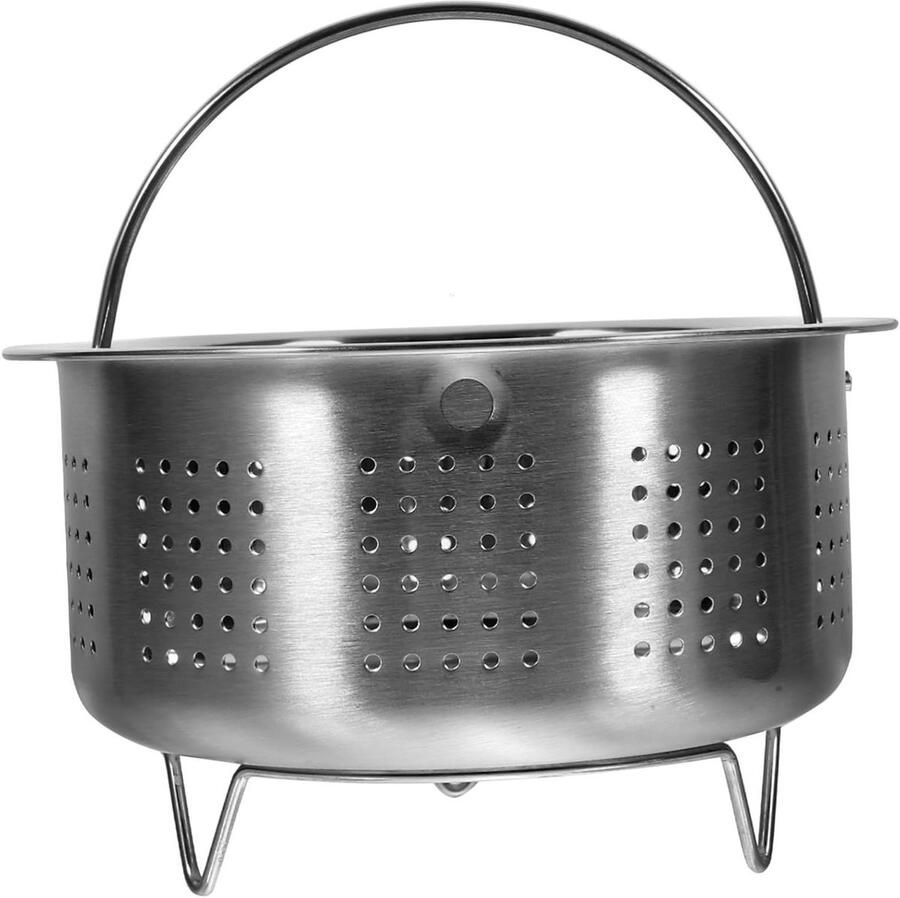 Stoommand RVS Kookmand Universeel Gezond Koken Goed Ventilerend Ontwerp 14x14x8 cm Zilverkleurig