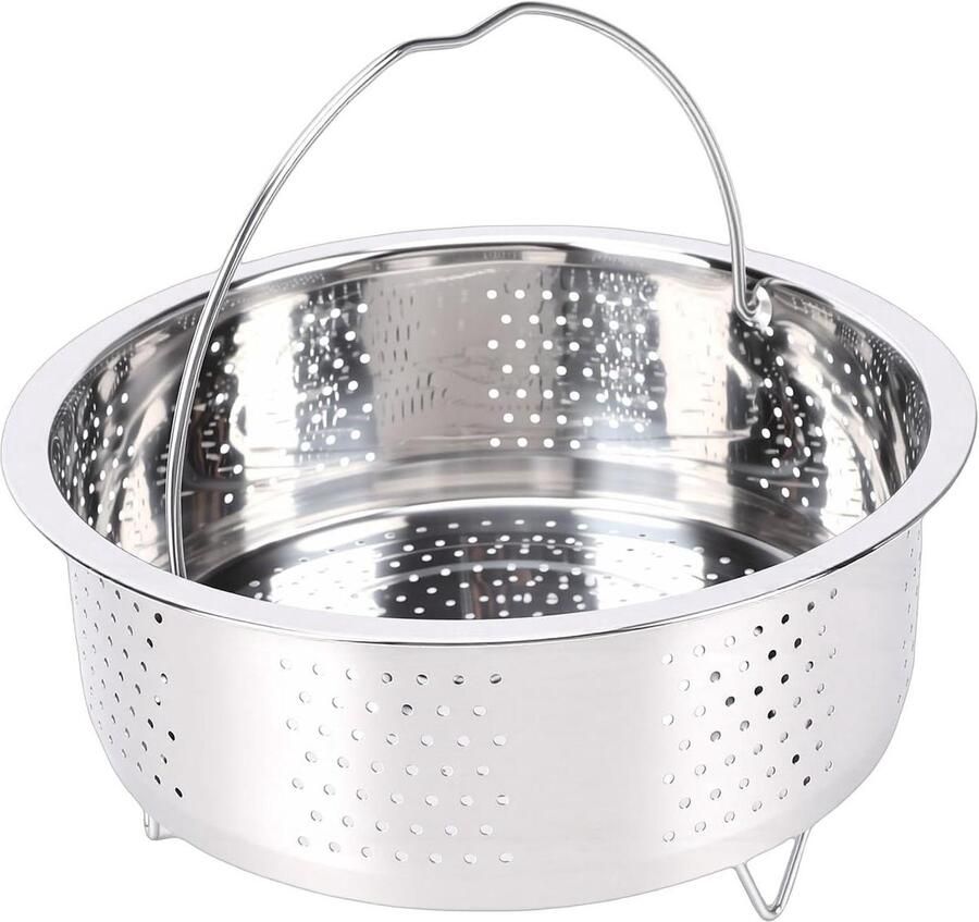 Stoommand RVS Kookmand Vergiet Gezond Koken Dichte Stoomgaten 13.7 cm Zilverkleurig