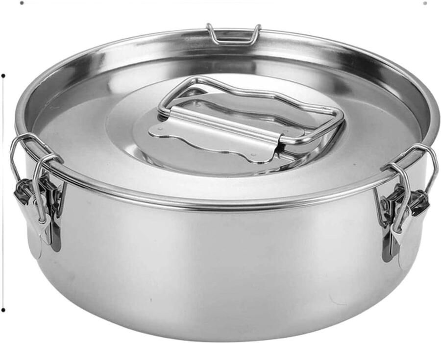Stoommand RVS Kookpan accessoire Gezond Koken Veilig Vergrendelmechanisme 22 x 22 x 9 cm Zilver