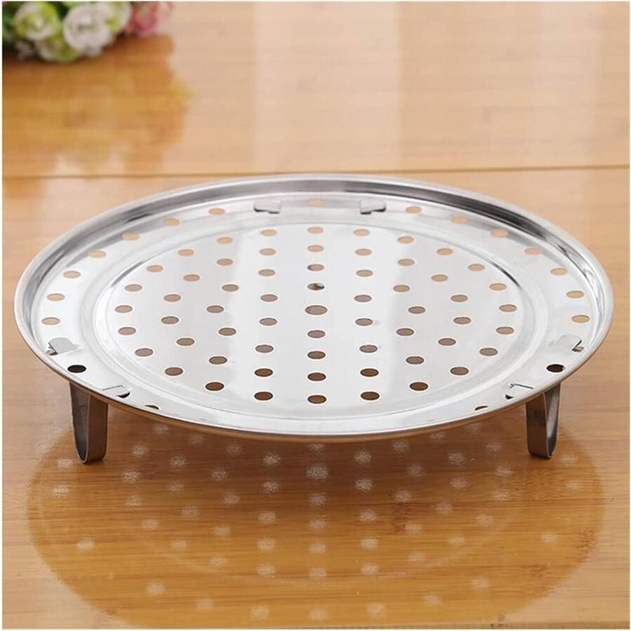 Stoommand RVS Stoomrek Koken Gezond Koken Gelijkmatige Warmte 21.5 cm Zilver