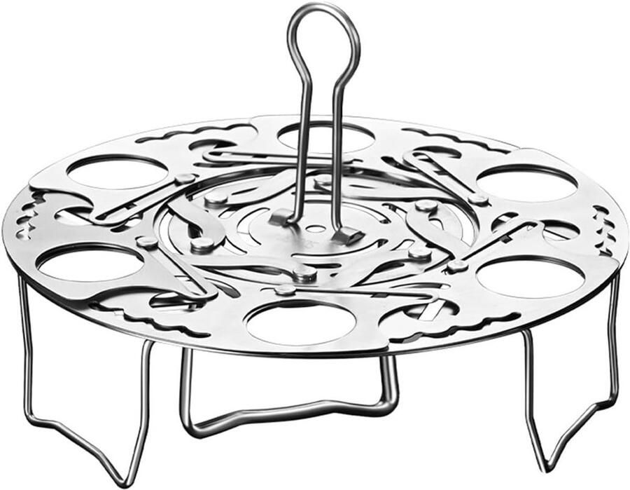 Stoommand RVS Kookrek Verstelbaar Gezond Koken Telescopisch Ontwerp 26.5 cm Uitbreidbaar Zilver