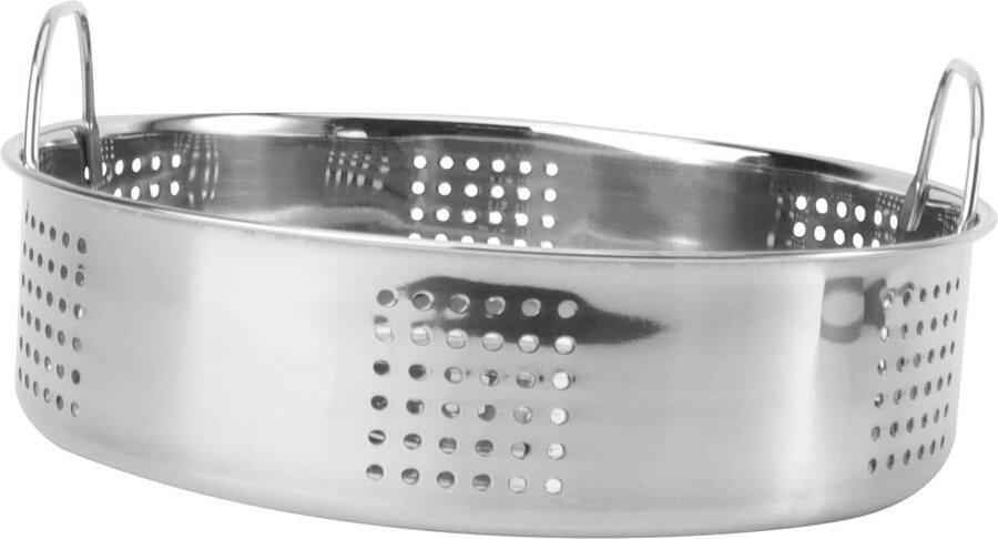 Stoommand RVS Stoominzet Gezond Koken Dubbele Handgrepen 23 cm Zilver