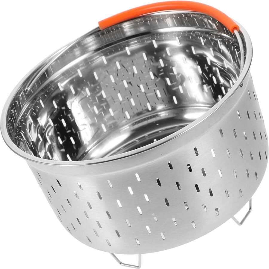 Stoommand RVS Stoominzet Keuken Gezond Koken Met Handvat 23cm Diameter Zilverkleurig