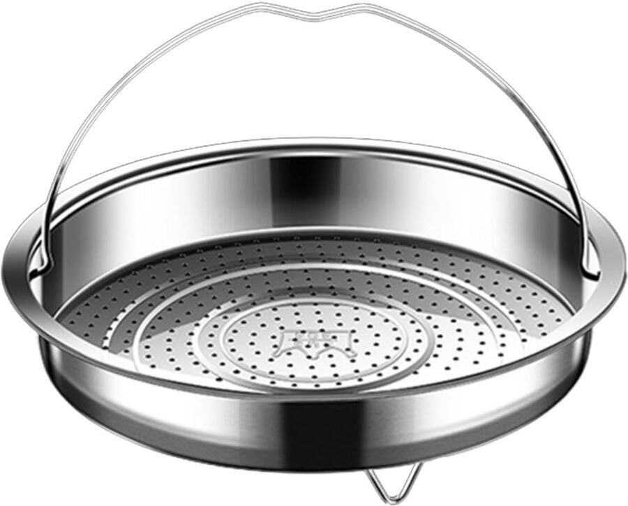 Stoommand RVS Stoominzet Kookpan Gezond Koken Met Handgreep Universeel Formaat Zilverkleurig
