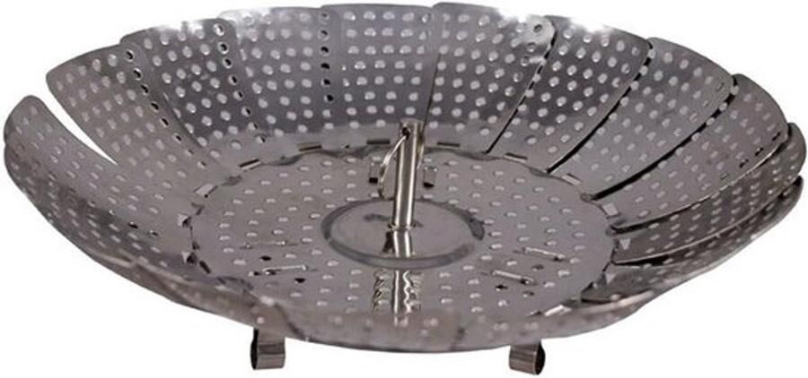 Stoommand RVS Stoominzet Kookpan Gezond Koken Verstelbaar 18-25cm Diameter 22cm Zilverkleurig