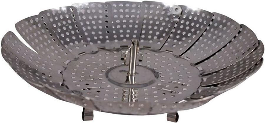 Stoommand RVS Stoominzet Kookpan Gezond Koken Verstelbaar 18-25cm Diameter 22cm Zilverkleurig