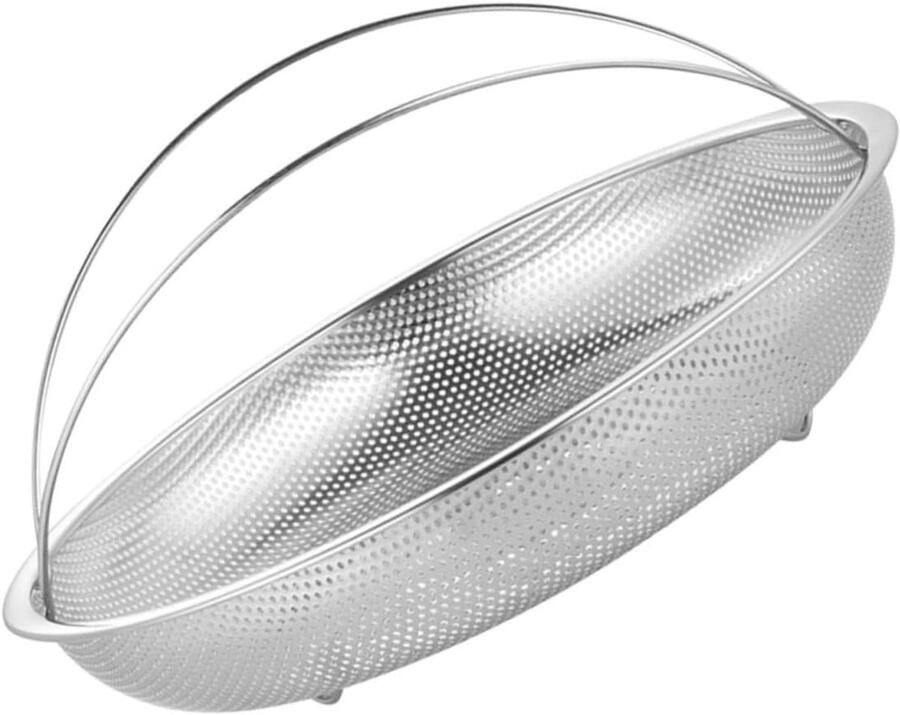 Stoommand RVS Stoominzet Kookpot Groenten en Dumplings Geperforeerd Ontwerp 25.5 cm Diameter Zilver