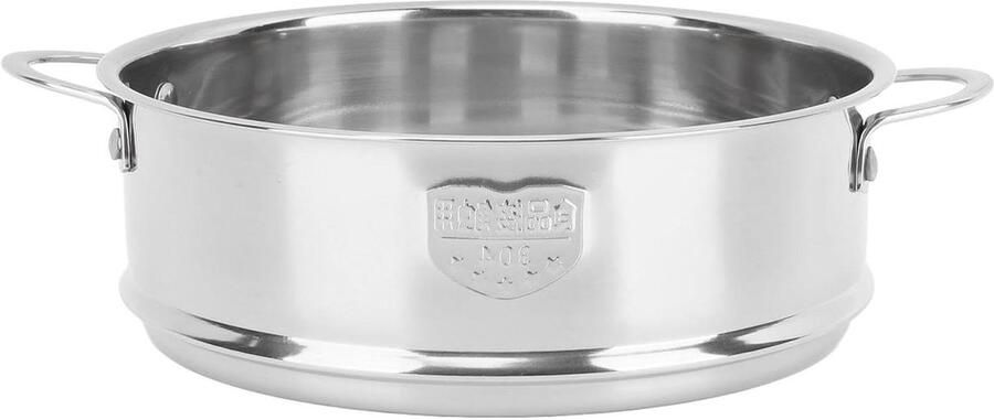 Stoommand RVS Stoominzet Kookrek Gezond Koken Dubbel Oor Handvat 19.3 cm Zilver