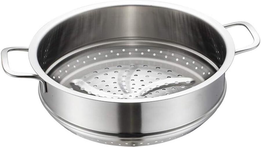 Stoommand RVS Stoominzet Pan Gezond Koken Gelijkmatige Stoomverdeling 28 cm Zilverkleurig