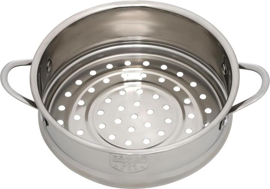 Stoommand RVS Stoominzet Pan Gezond Koken Met Handvat 22 20 16 cm Zilver