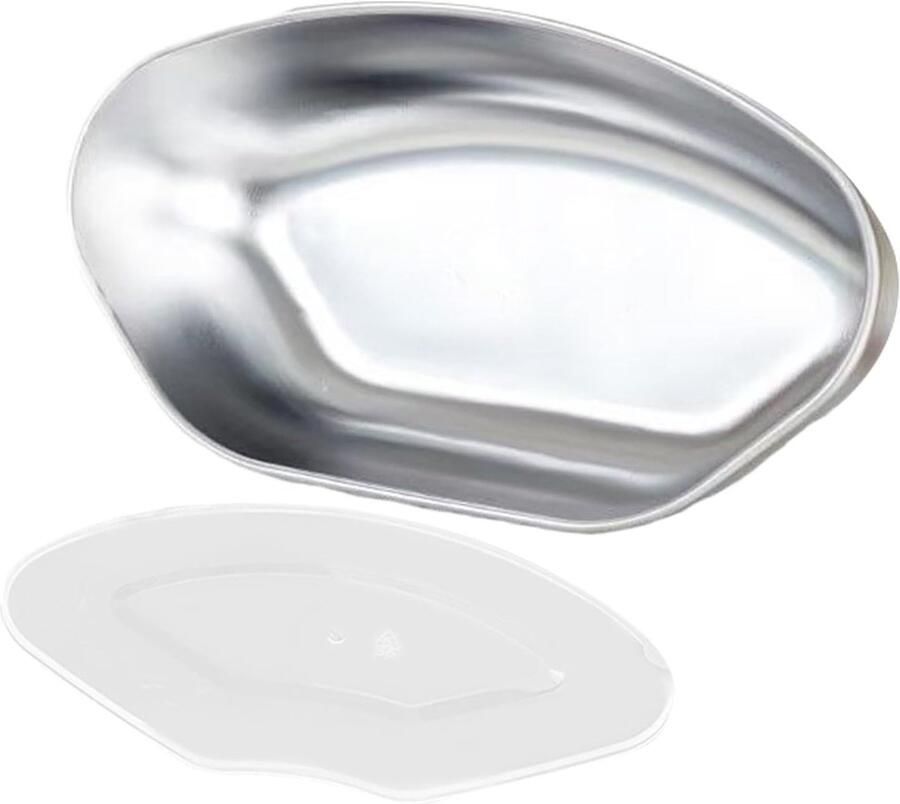 Stoommand RVS Stoominzet Pan Gezond Koken Vouwbaar Ontwerp 9 cm Diameter Zilverkleurig