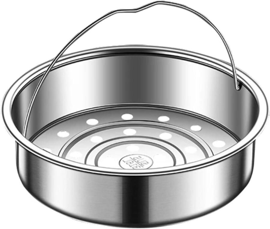 Stoommand RVS Stoominzet Stoofpan Gezond Koken Vaatwasmachinebestendig 21 x 6 cm Zilver