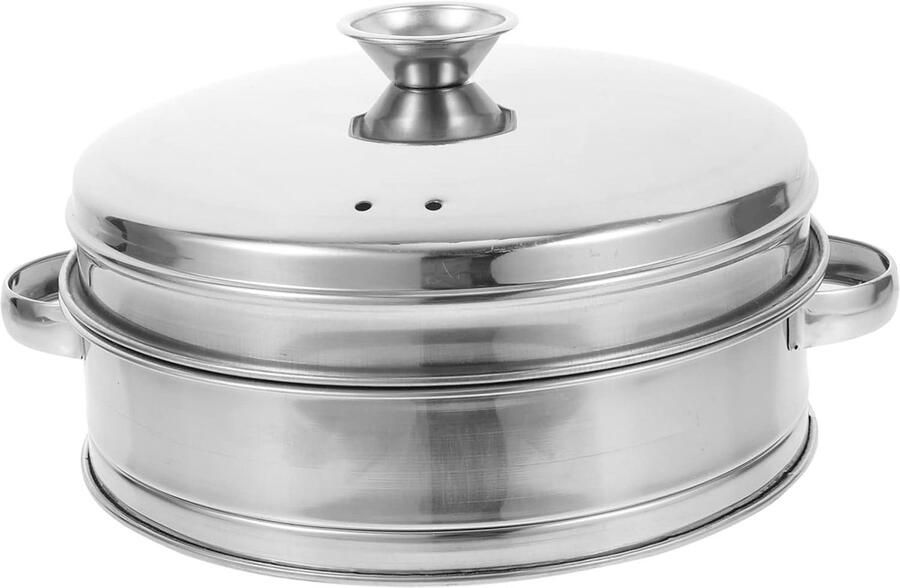 Stoommand RVS Stoomkoker Groenten Gezond Koken Gelijkmatige Verwarming 23x18x12CM Zilver