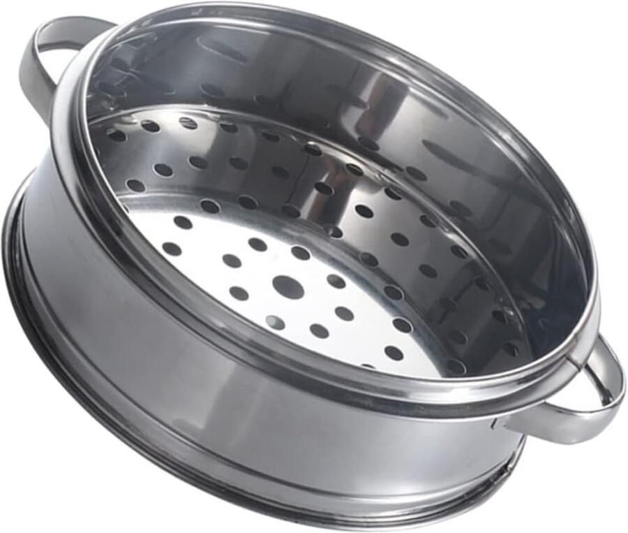 Stoommand RVS Stoomoven Accessoire Gestoomde Broodjes Ergonomisch Handvat 18 x 18 x 6 cm Zilver