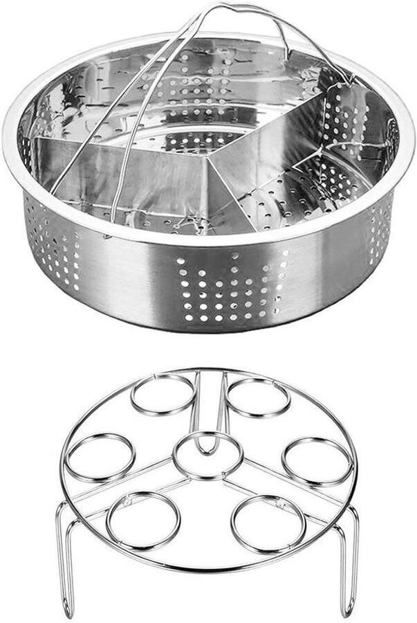 Stoommand Set Keuken Accessoires Gezond Koken Vaatwasserbestendig 3 Delig Zilver