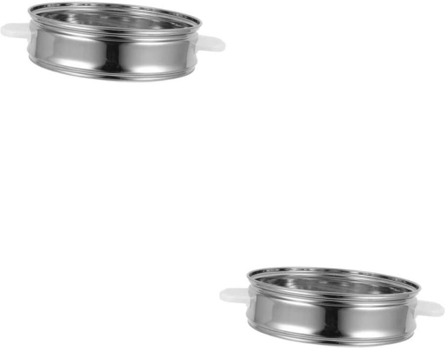 Stoommand Set Stoominzet RVS Gezond Koken Verdikt Materiaal 26x21x11 cm Zilver