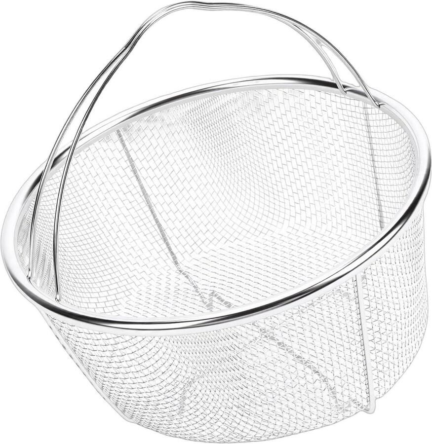 Stoommand Snelkookpan Voedselzeef Gezond Koken Roestvrij Staal 18 cm Zilver