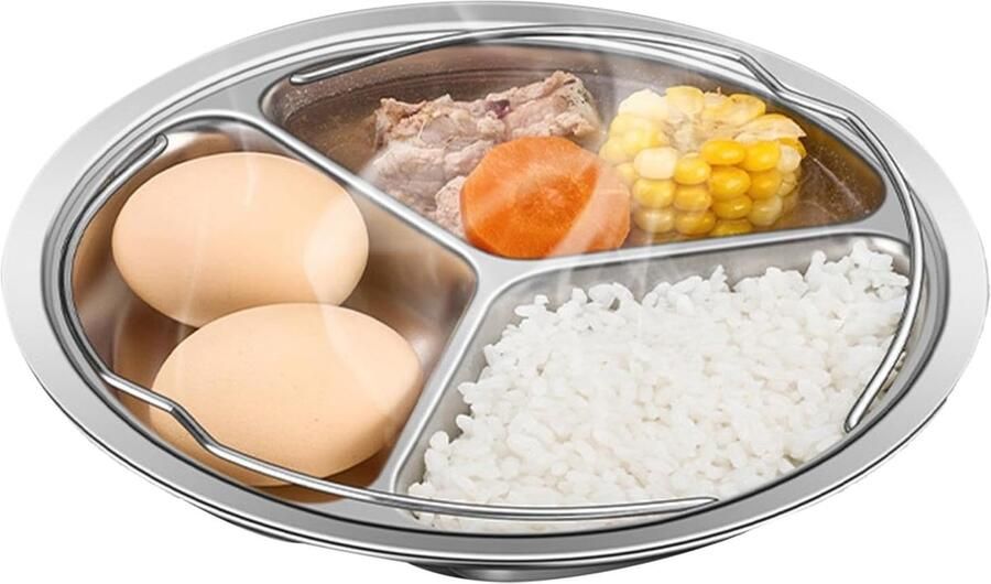 Stoommand Stoombak Verdeeld Gezond Koken Ergonomisch Anti-verbranding Medium 3 Roosters Zilver