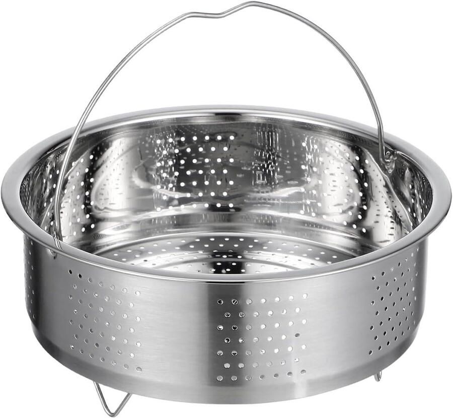 Stoommand Stoominzet RVS Gezond Koken Met Handvat Universeel Zilver
