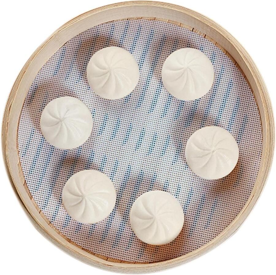 Stoommand Voeringen Stoombakvellen Dim Sum Gezond Koken Herbruikbaar Antiaanbak 24-28 cm Wit