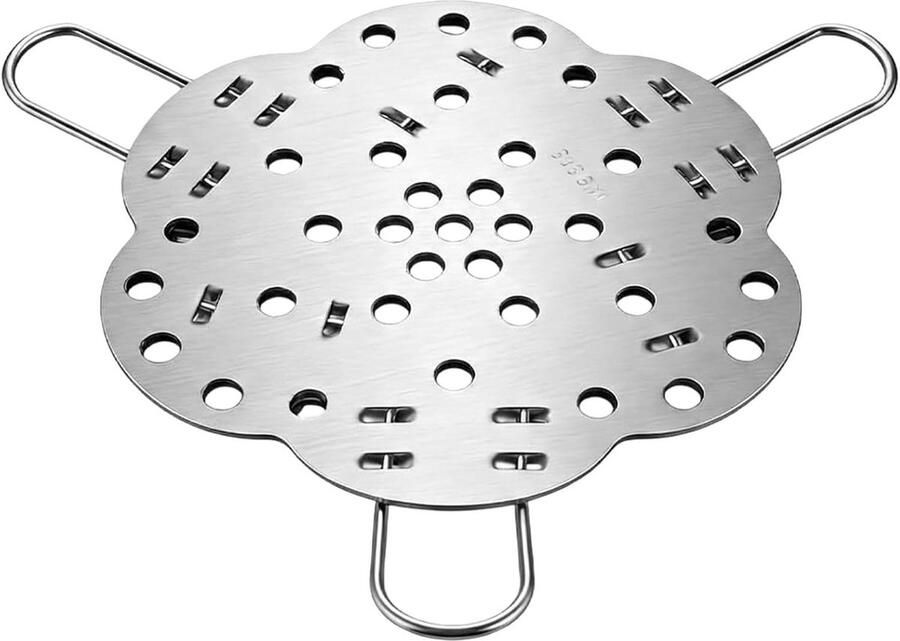 Stoommand voor Koken Inzet Pan Gezond Eten Bereiden Uitschuifbaar Ontwerp Verstelbaar tot 24 cm Zilverkleurig
