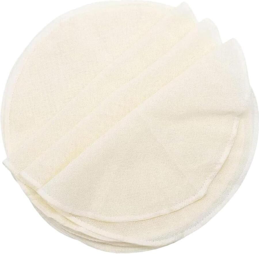 Stoommandje Katoen Dumpling Liners Voedsel Stomen Herbruikbaar Anti-aanbak 30cm Diameter Beige