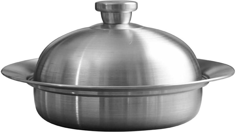 Stoommandje Keuken Stoominzet Roestvrijstaal Gezond Koken Lichtgewicht Compact 27 x 27 x 16 cm Zilverkleurig