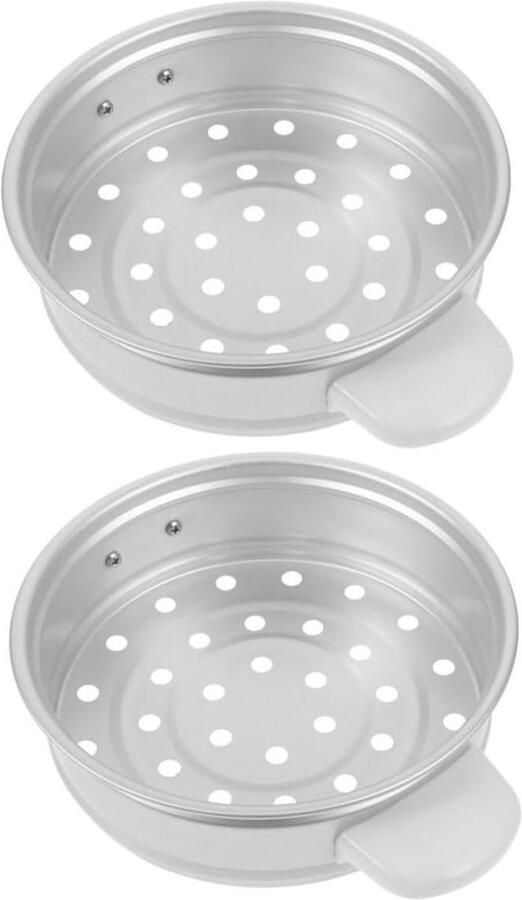 Stoommandje Rijstkoker Stoominzet Groenten Gezond Koken Efficiënte Warmte 2 Liter Capaciteit Zilver