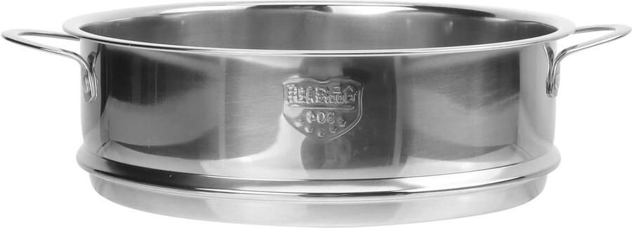 Stoommandje Roestvrij Staal Stoominzet Groenten Gezond Koken Dubbele Handgrepen 16 cm Diameter Zilver