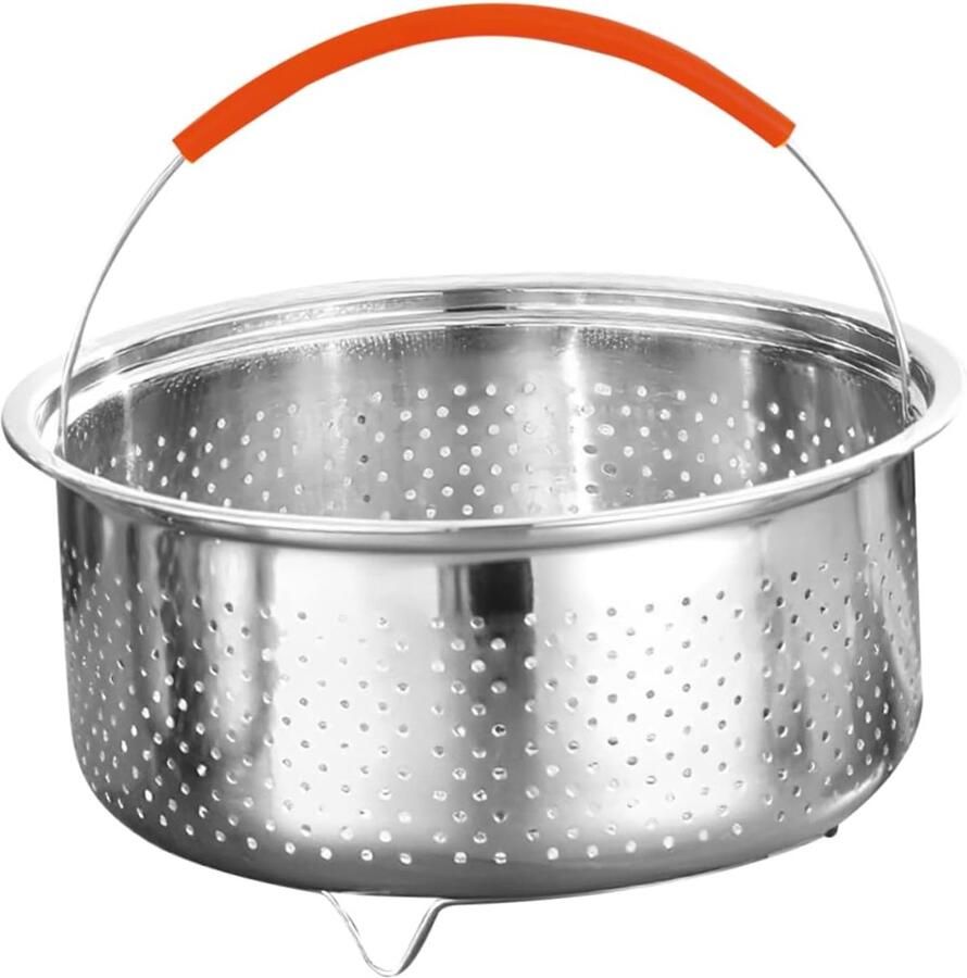 Stoommandje RVS Stoominzet Groenten Gezond Koken Verstelbaar Ontwerp 17x17x8.6 cm Zilver