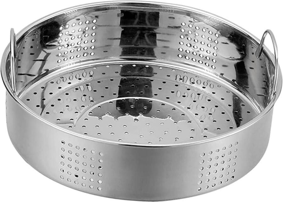 Rvs Stoommand Stoominzet Kookgerei Voedsel Bereiden Energiebesparend Ontwerp 21 cm Zilver