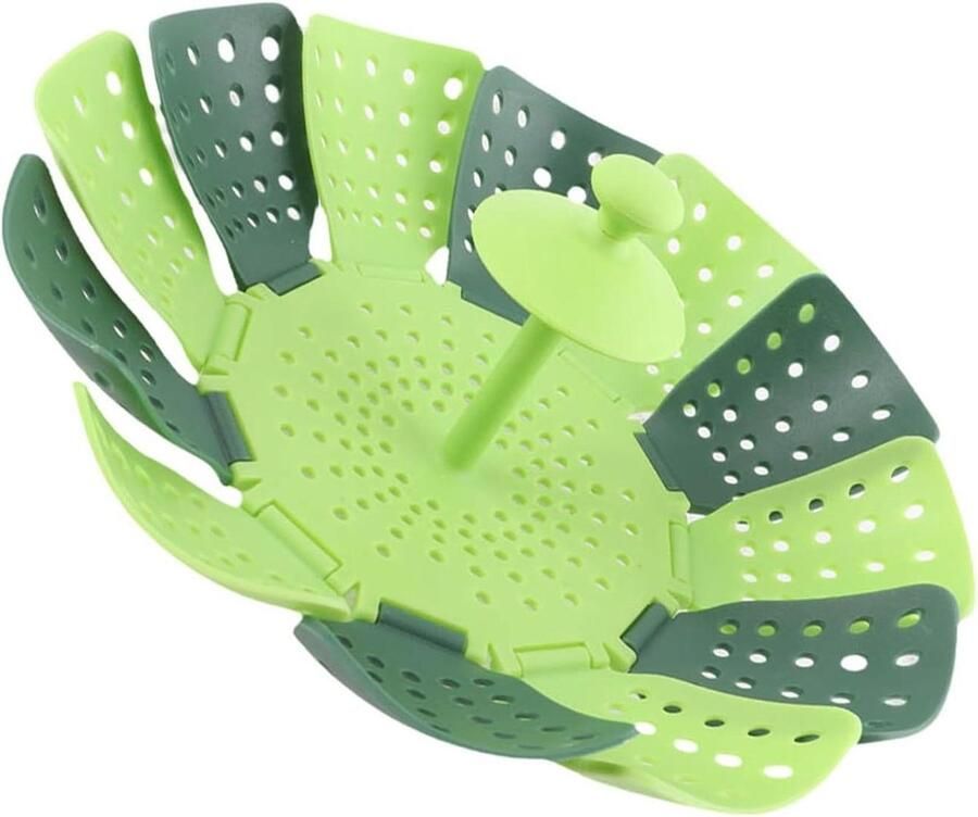 Stoommandjes Groen Kookmandjes Opvouwbaar Gezond Koken Hittebestendig Materiaal Set van 2 Groen