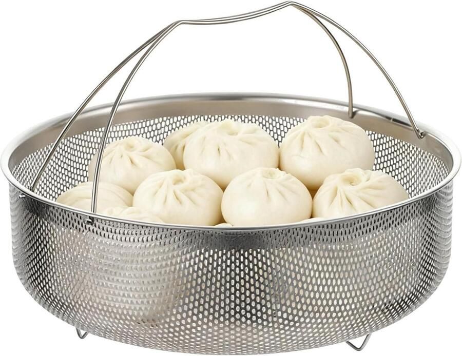 Stoommandjes Koken Keuken Accessoires Gezond Eten Gelijkmatige Stoom 21-24 cm Zilverkleurig