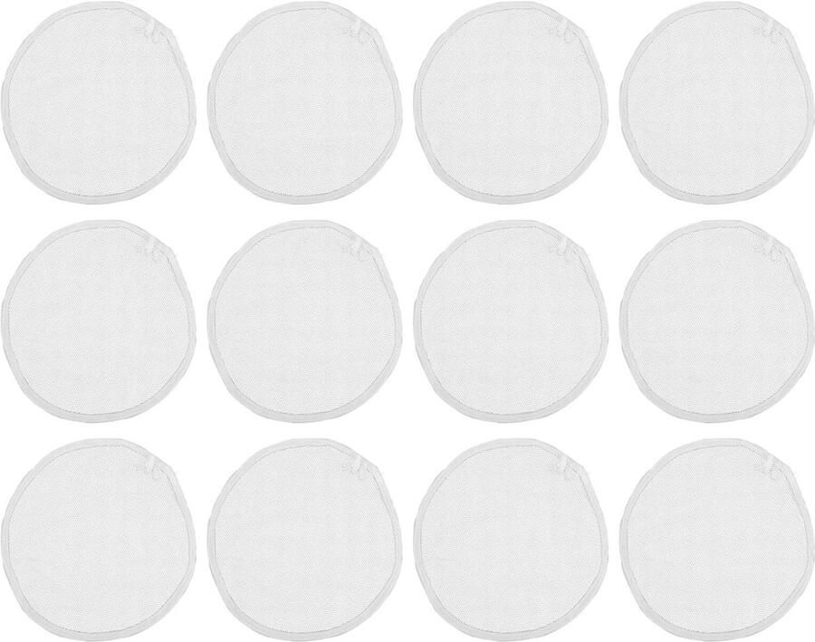 Stoommatten Set Nylon Voeringen Gezond Koken Herbruikbaar Non-stick 12 Stuks Wit