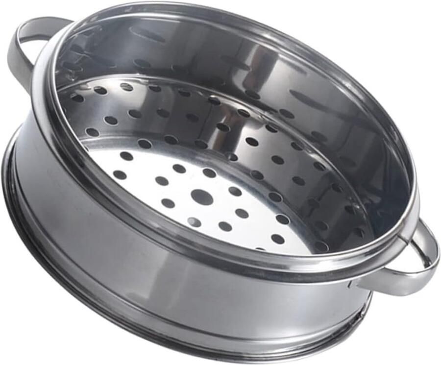 Stoomoven Stoompan stoommand Koken voor thuis Roestvrij staal 22x22CM zilver