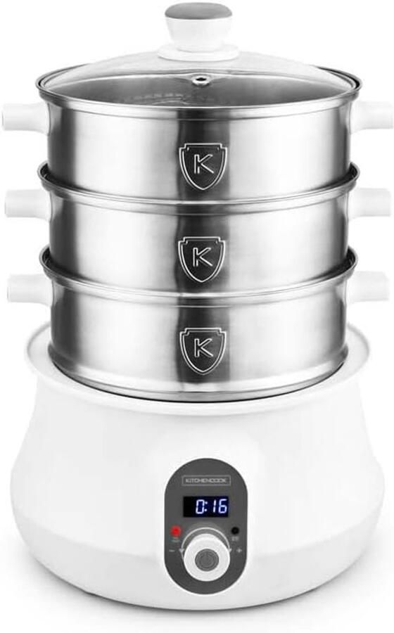 Stoompan Couscouspan Kookgerei Gezond Koken Multifunctioneel 3 Vakken 9 Liter Wit
