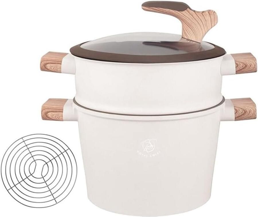 Stoompan en Couscouspan 24 cm 6 5 Liter Geschikt voor Inductie en Alle Warmtebronnen